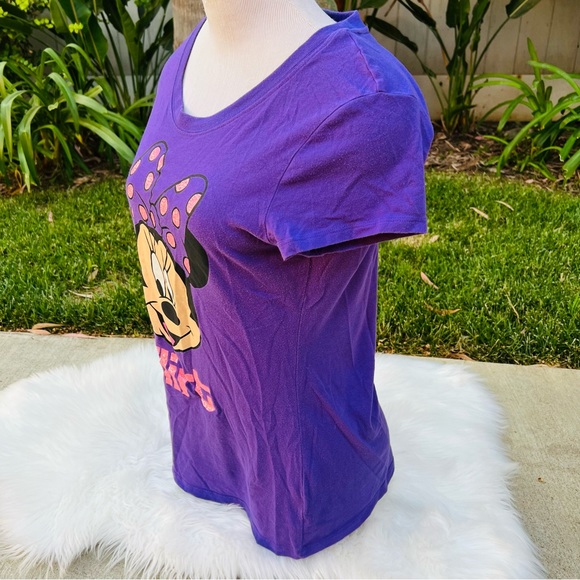 Disney Minnie Mouse Purple Flirt Shirt XXL - Picture 2 of 4
